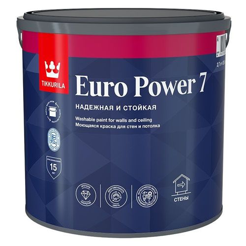 Краска EURO POWER 7A мат 0,9л