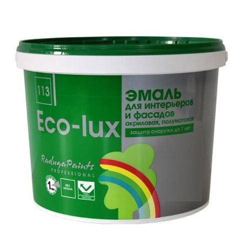 Эмаль "Eco-lux" - Радуга-113"  (А) 9 л