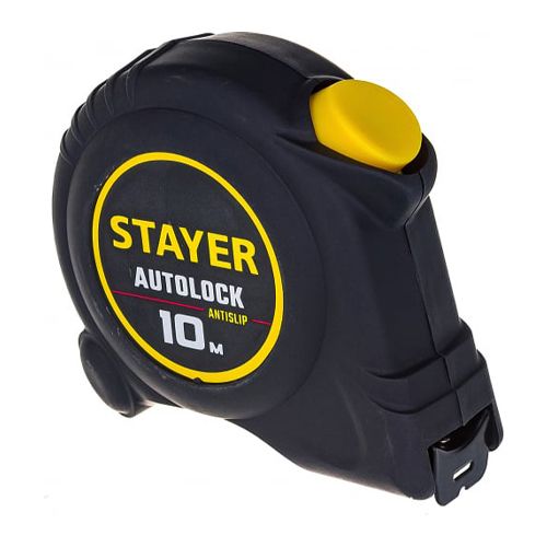 Рулетка Stayer AutoLock 10м/25мм с автостопом 2-34126-10-25