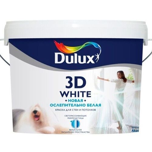 Краска Dulux Новая Ослепительно белая 3D матовая BW 5л