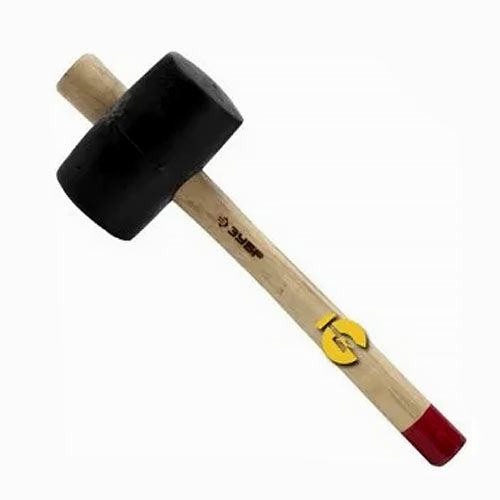 Киянка ЗУБР резиновая с деревянной ручкой (65мм)