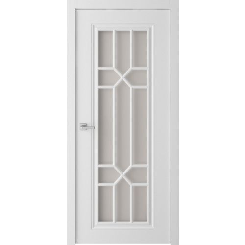 Дверь межкомнатная Лира эмаль Агат (сатинат, белое) ДО