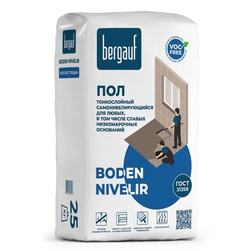 Наливной пол Bergauf BODEN NIVELIR (25 кг)