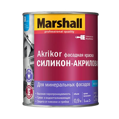 Marshall AKRIKOR фасадная краска BW 0,9л