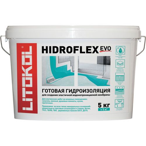 Мастика LITOKOL HIDROFLEX-гидроизол,5 кг bucket