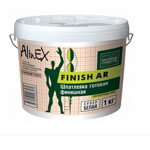 Полимерная готовая интерьерная шпатлевка AlinEX «FINISH AR»