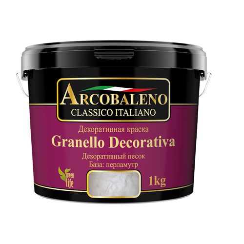 Декоративная краска Arcobaleno Granello Decorativa перламутр 3 кг