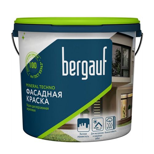 Краска фасадная Bergauf Mineral Techno База А 9 л