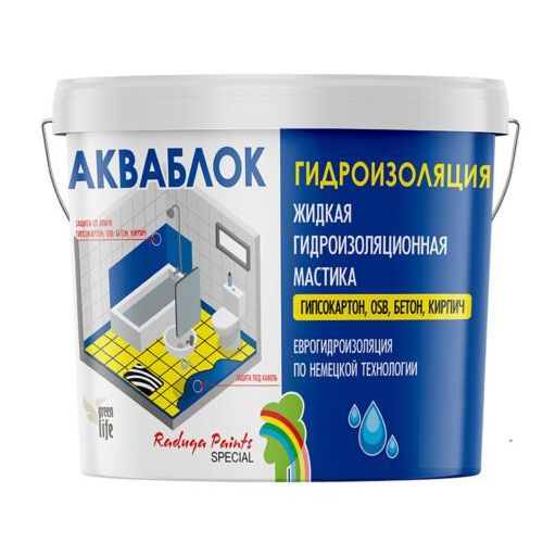 Гидроизоляционная мастика Aquablock "Радуга-021" 7 кг