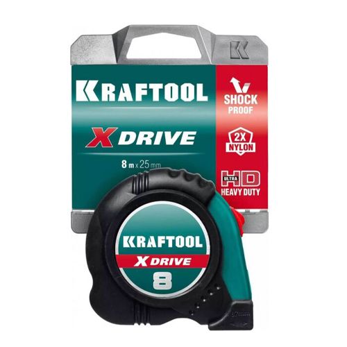 KRAFTOOL X-Drive 8м / 25мм рулетка